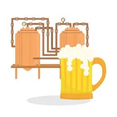 クラフトビール醸造のイラスト